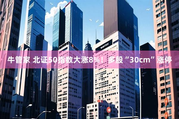 牛管家 北证50指数大涨8%！多股“30cm”涨停